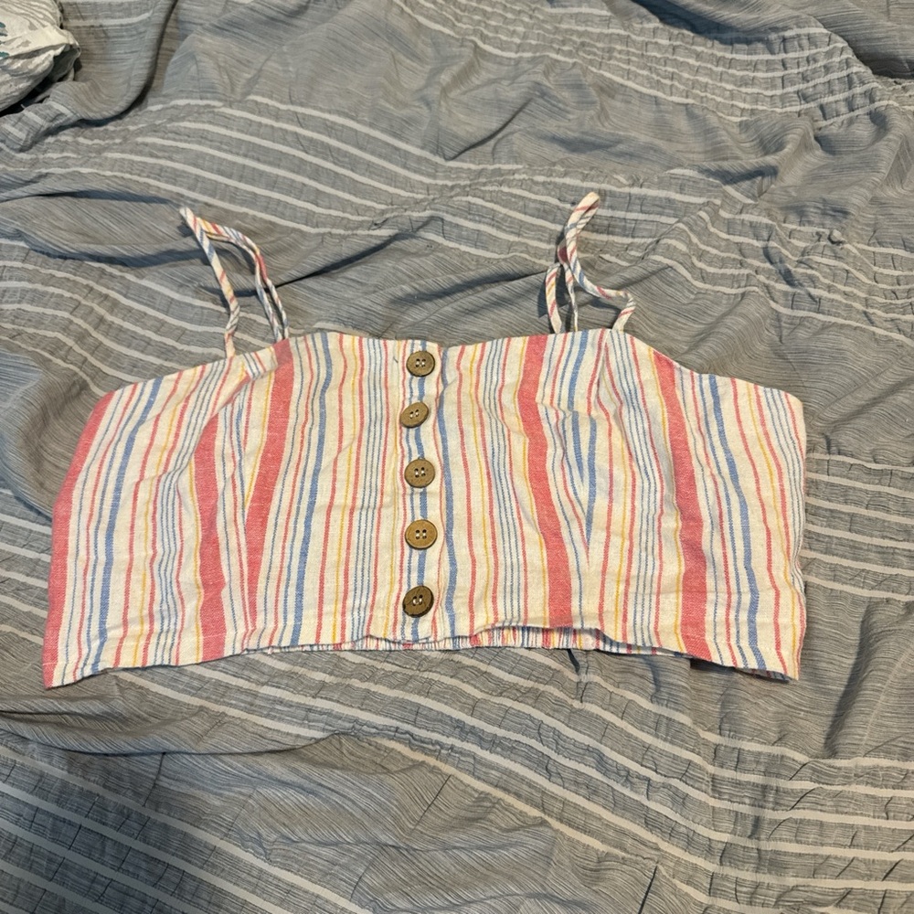 Forever 21 Multicolor Striped Tank Top